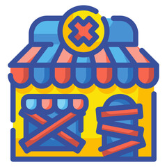 shop closed line icon