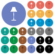 Standing lampshade round flat multi colored icons