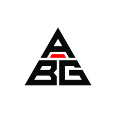 ABG triangle letter logo design with triangle shape. ABG triangle logo design monogram. ABG triangle vector logo template with red color. ABG triangular logo Simple, Elegant, and Luxurious Logo. ABG 