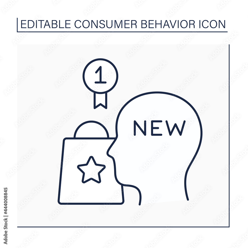 Innovators line icon. People try products for the first time ...