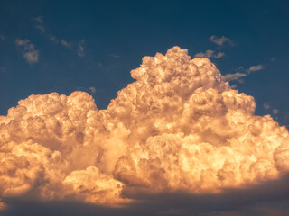 Wall Mural - cumulonimbus stormy clouds on sky at sunset
