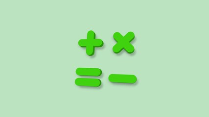 Poster - Calculator 3d icon isolated on green background. Accounting symbol. Business calculations mathematics