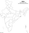© Glifar - Political map of India with states and union territories outline