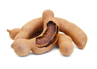 Sweet tamarind on a white background