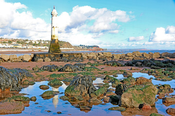 Poster - Lighthouse at Shaldon on the River Teign	