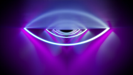 Wall Mural - magenta neon lights art background