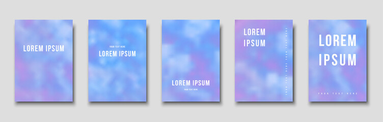 Set of cover templates. Vector blurred backgrounds for posters, flyers and placards design