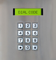 Intercom number pad with 