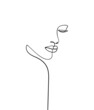 © ireneromanova - One line drawing face. Abstract woman portrait.  Modern minimalism art. - Vector illustration