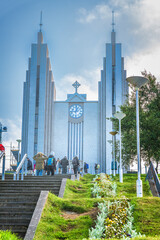 Poster - Cathedral in Akureyri Iceland 