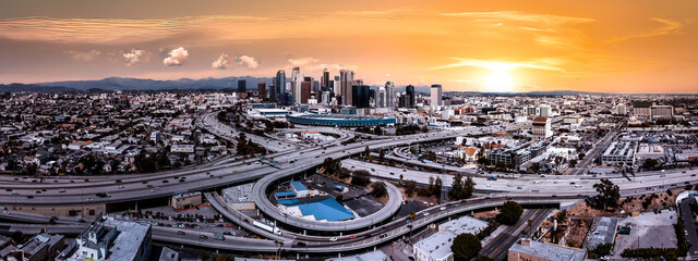 Fototapete - Los Angeles skyline 