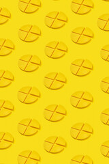 Pattern of yellow diagrams