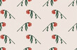 © Ivan Haidutski/Stocksy - Seamless herbal pattern of dead red withered flowers