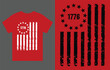 Betsy Ross/1776 T-Shirt Vector Design, American Flag SVG, 4th July SVG, patriotic SVG, 2nd amendment SVG, Betsy ross flag- Printable, Cricut & Silhouette