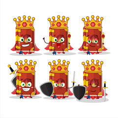 Sticker - A Charismatic King fire book of magic cartoon character wearing a gold crown