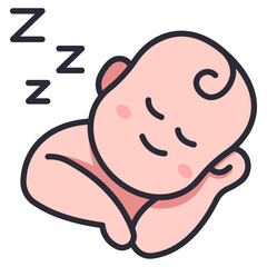 Wall Mural - baby sleep icon