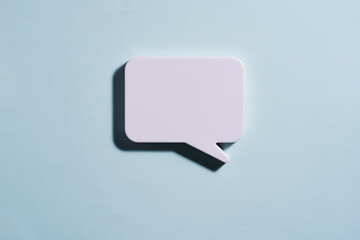 blank speech bubble on color background