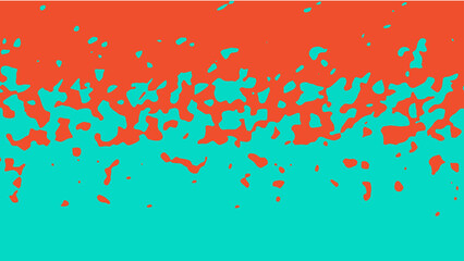 Wall Mural - the transition from red to azure with uneven border line, interpenetration of colors. vector illustr