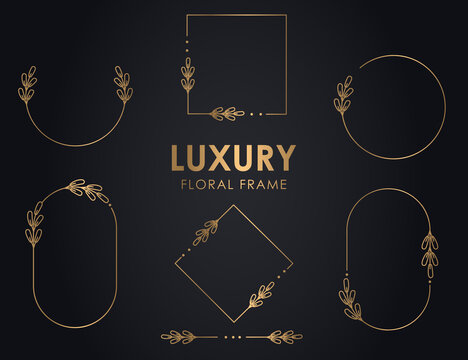 Luxury floral round frames, Premium floral wreath.