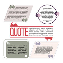 Set Of Quote Boxes And Text Bubbles