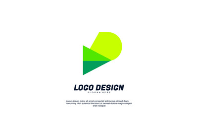 stock illustrator abstract creative modern business icon design shape element with building template best for brand identity