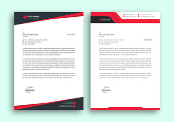 Wall Mural - Professional Business Style Letterhead Template Simple Design in Minimalist Style Vector Design Template