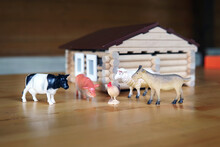 Animal Farm Pets Cow Sheep Pig Chicken Goat And Barn House Layout Game For Kids