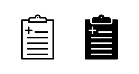 Wall Mural - medical record icon vector for web, computer and mobile app