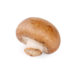 Wall Mural - Fresh champignon mushrooms isolated on white background