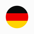 © Adam - Round german flag vector icon isolated on white background. The flag of Germany in a circle.