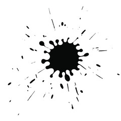 Wall Mural - A black blob on a white background, Vector 