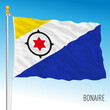 Bonaire official national flag, dutch antilles, vector illustration