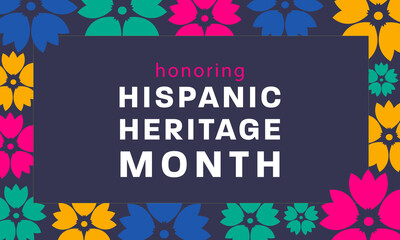 Wall Mural - Hispanic Heritage Month background. Poster, card, banner