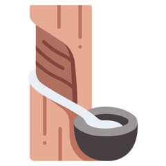 Wall Mural - rubber tree icon
