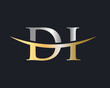Initial Monogram Letter DI Logo Design Vector. DI logo design