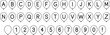 © ATerra - Balloon Alphabet - Outline Clipart