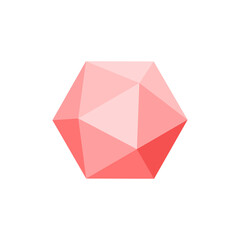 Wall Mural - red geometric jewel figure