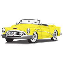 1950/s Vintage Classic Car Illustration