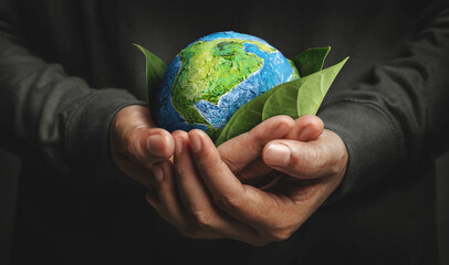 world earth day concept. green energy, renewable and sustainable resources. environmental and ecolog