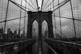 Fototapeta  - Brooklyn Bridge Defocused Day Night