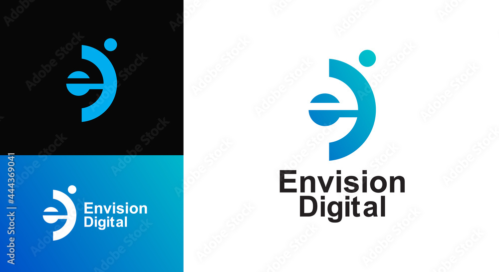 Colorful letter ED logo vector template. Stock Vector | Adobe Stock