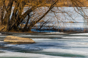 Canvas Print - river in winter