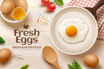Fresh and nutritious eggs ad