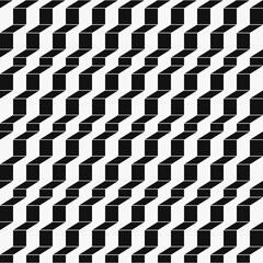 Leinwandbilder - 3D black steps. Vector seamless pattern, with angular shapes.