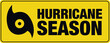 Hurricane season banner. Vector. Sign.