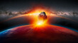 © muratart - Attack of the asteroid on the Earth 'Elements of this image furnished by NASA