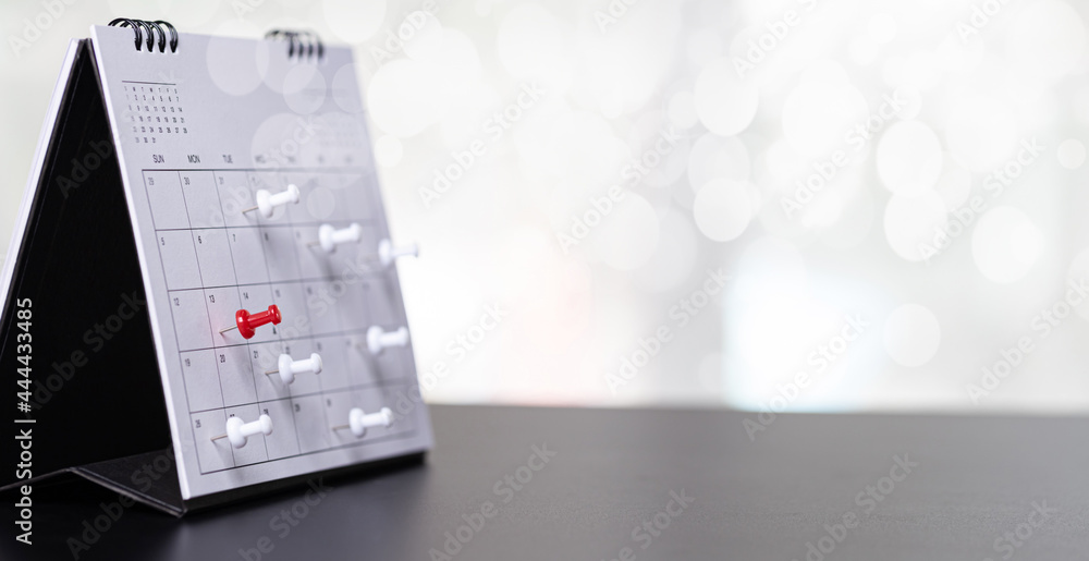 Calendar Event Planner is busy.calendar,clock to set timetable organize schedule,planning for business meeting or travel planning concept.