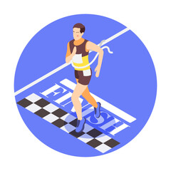 Sticker - Running Isometric Composition