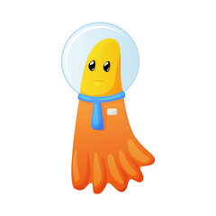 Sticker - Cartoon Alien Illustration