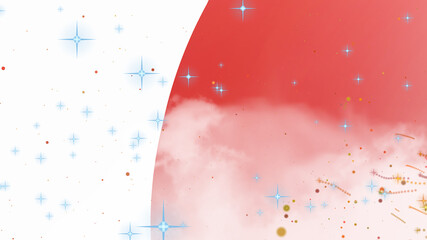 Canvas Print - abstract red, seething planet changes shape and throws incandescent particles into outer space. clos